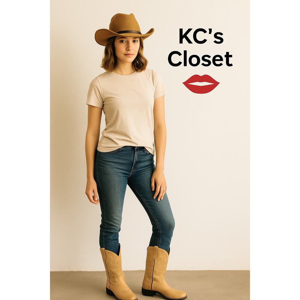 Coyote Ostrich Leather Western Cowboy Boots | Size 5.5 | Classic Cowgirl Chic